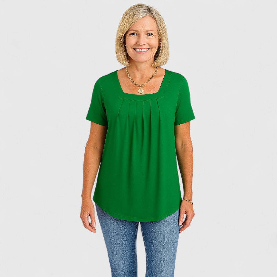 Nerina - Camiseta con pliegues relajada