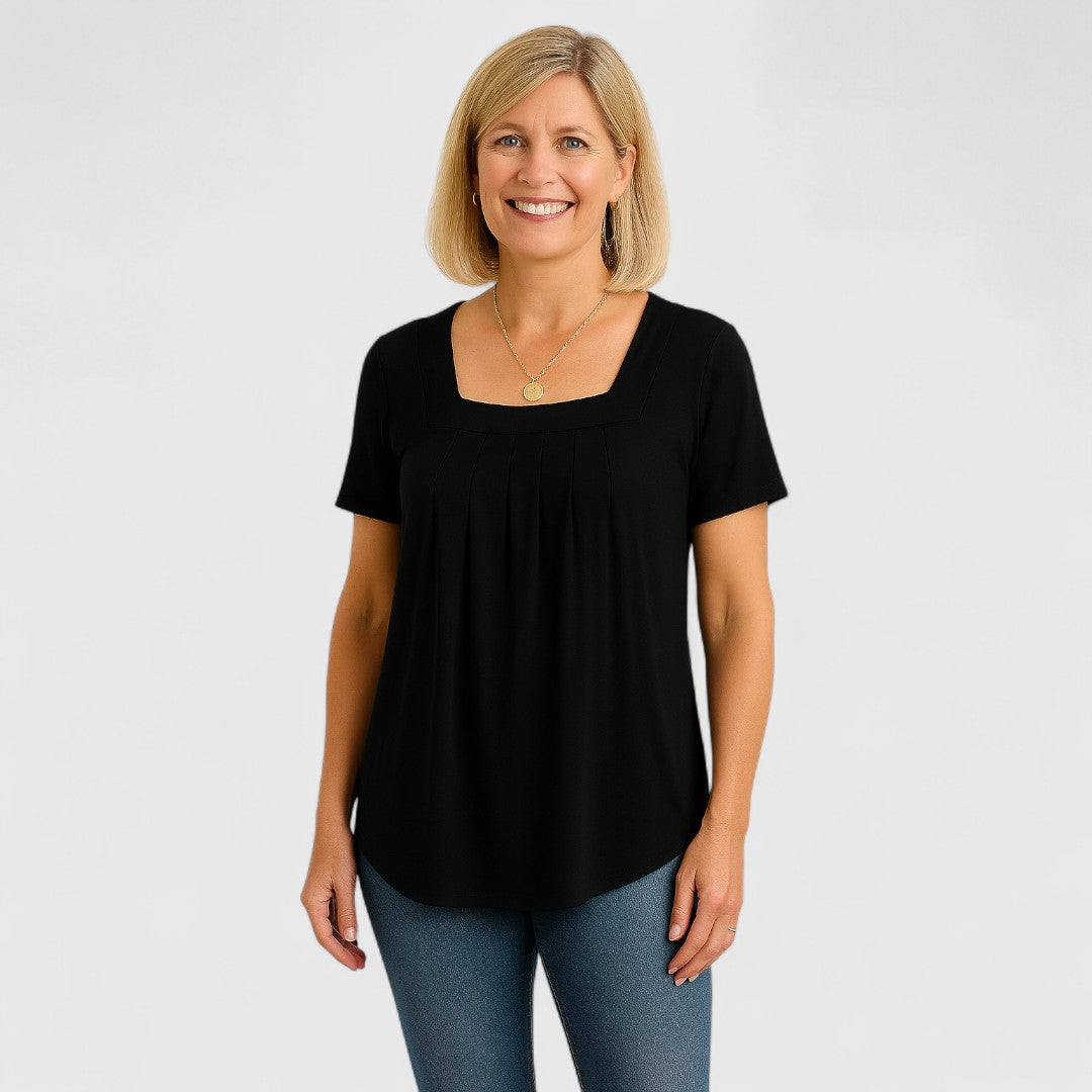 Nerina - Camiseta con pliegues relajada
