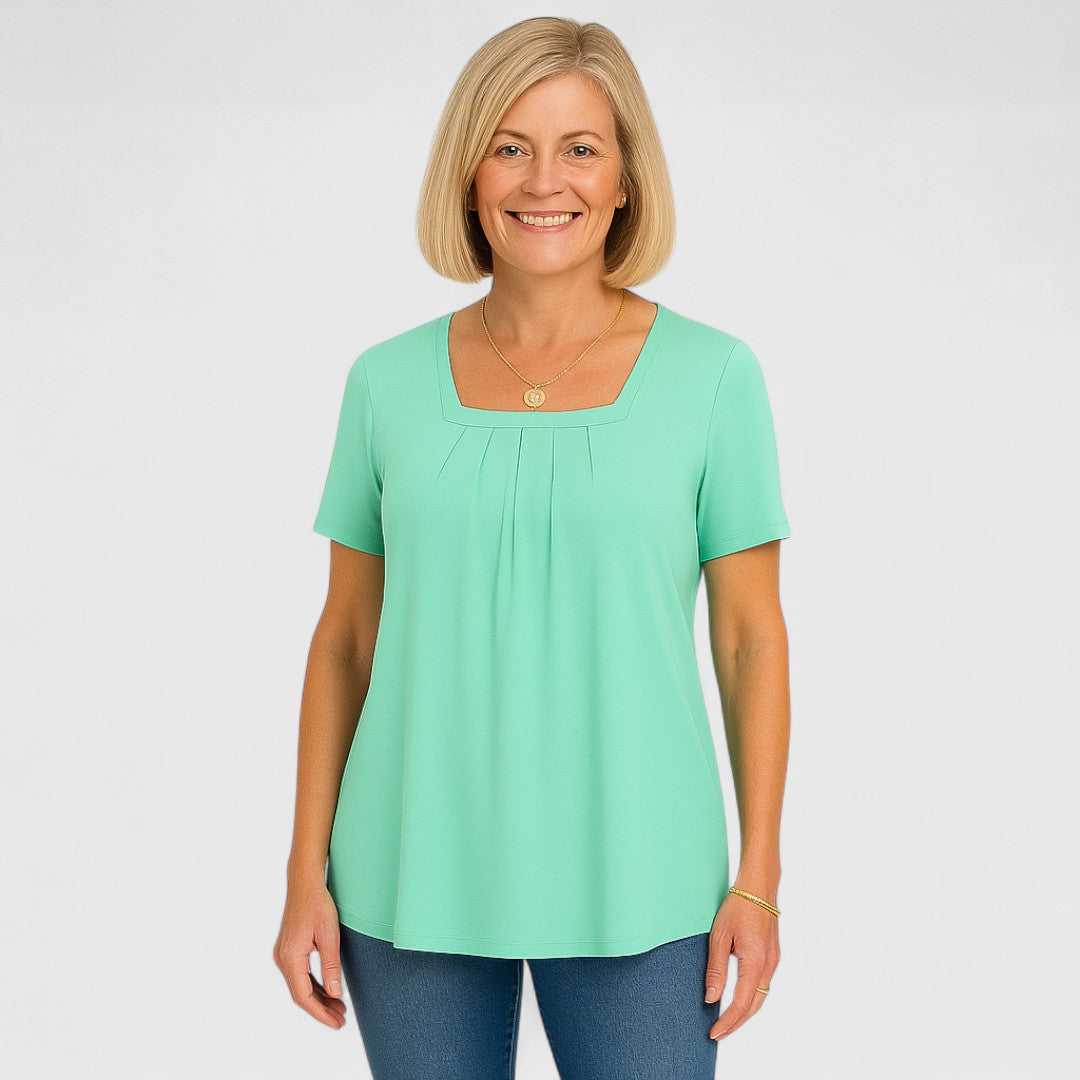 Nerina - Camiseta con pliegues relajada