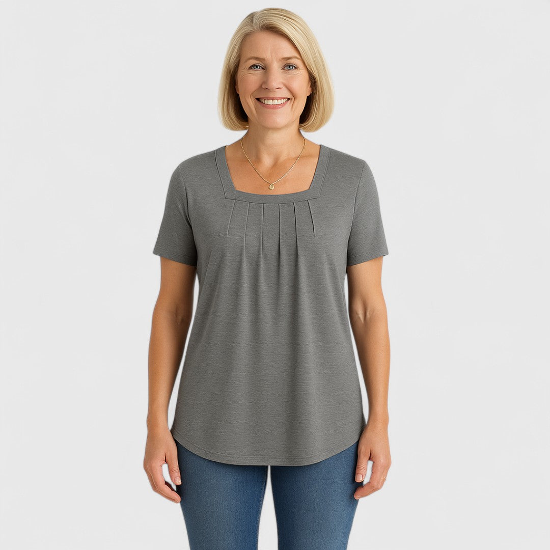 Nerina - Camiseta con pliegues relajada