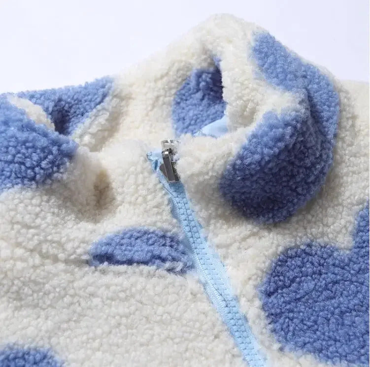 Caterina – Chaqueta reversible suave con corazones