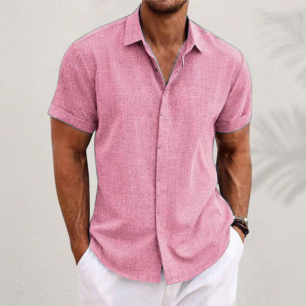 Aleandro – Camisa de lino natural con estilo relajado