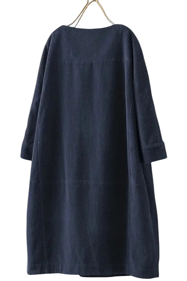 Paula – Vestido de Pana Casual & Comodidad Diaria