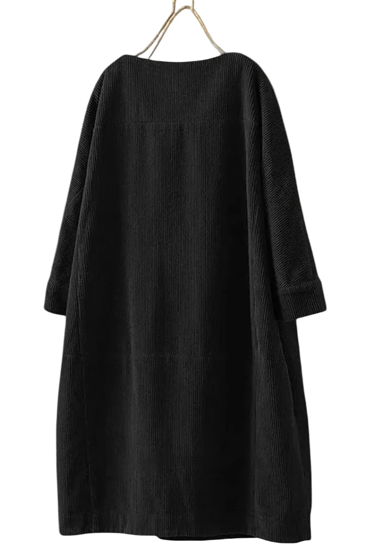 Paula – Vestido de Pana Casual & Comodidad Diaria