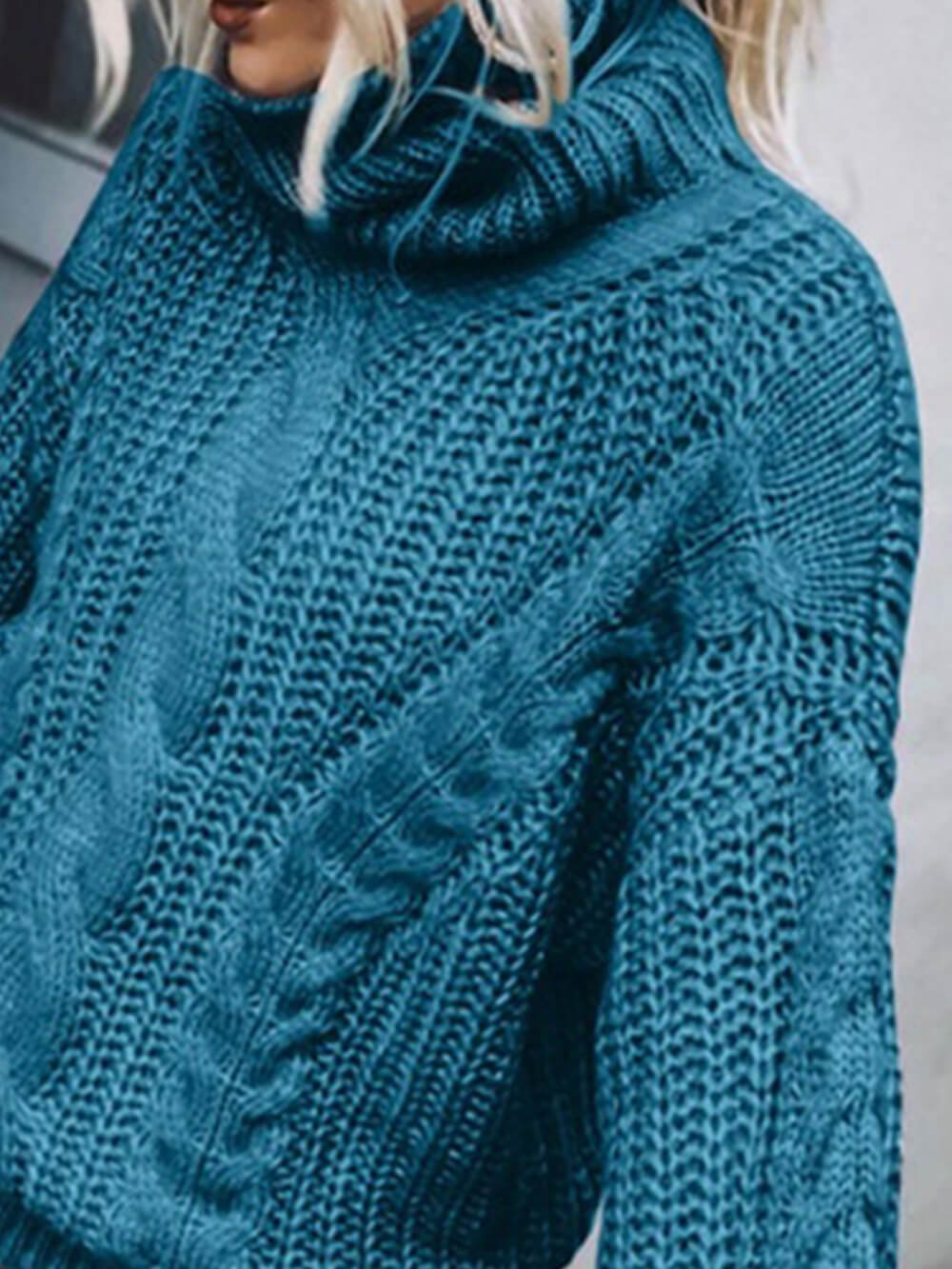Jersey de Punto con Cuello Alto