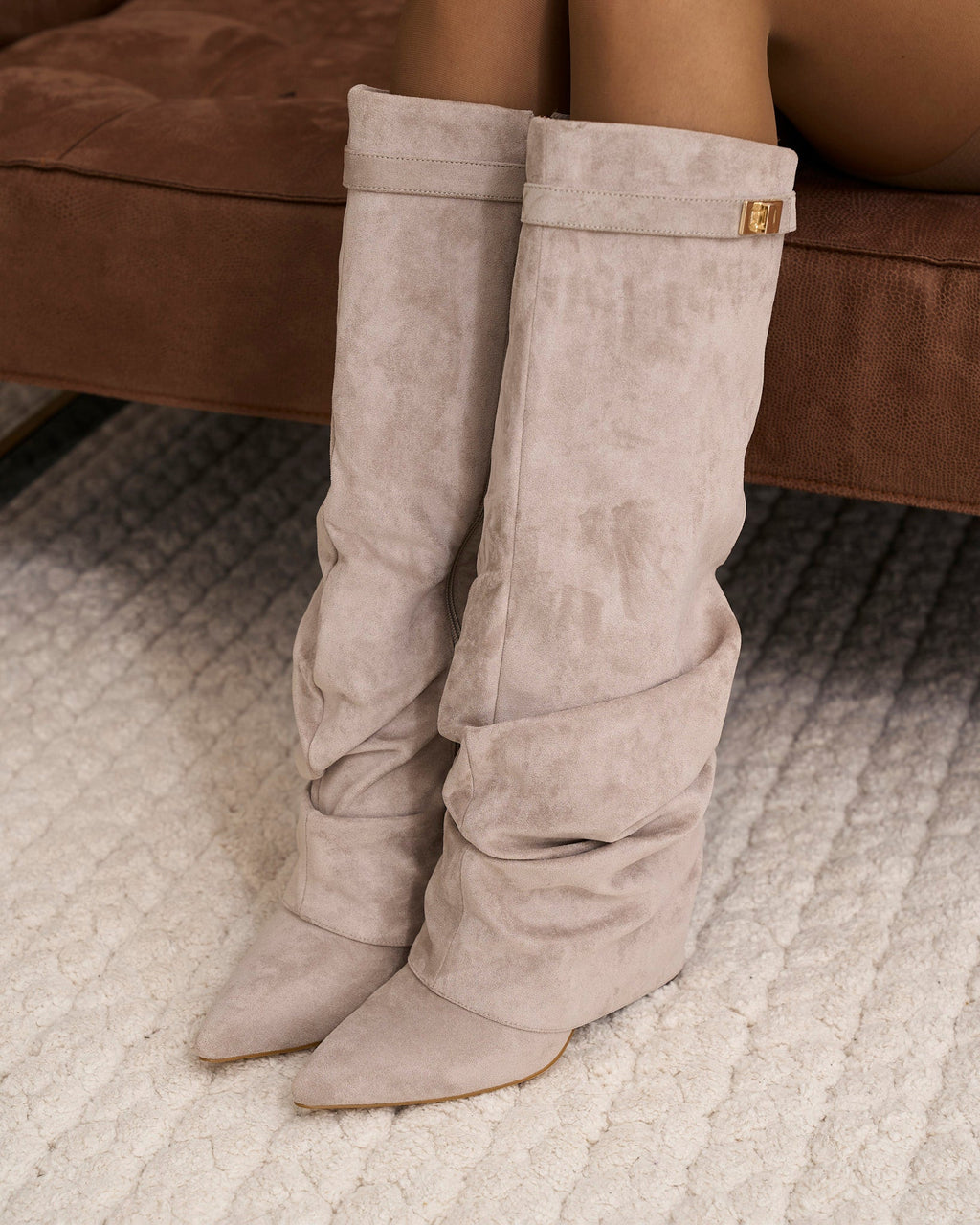 Botas altas de ante Lavista Slouchy - Gris