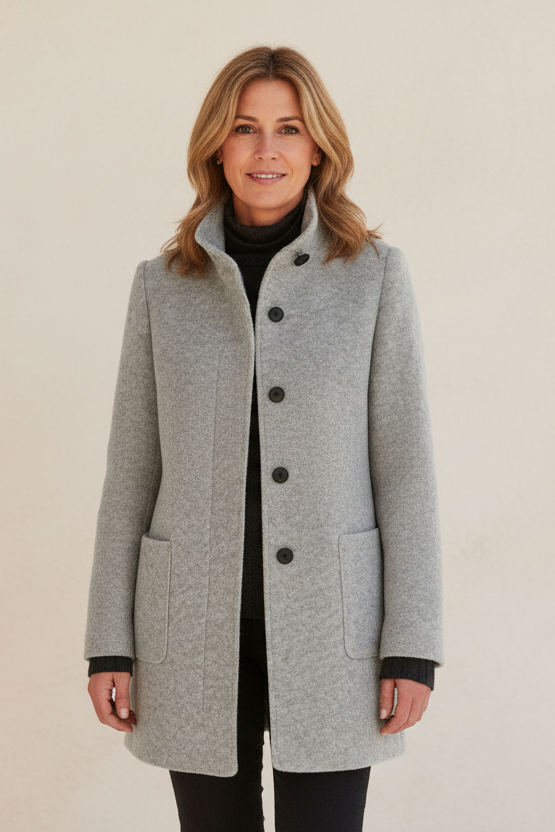 Beatrice – Abrigo de mujer con cuello alto