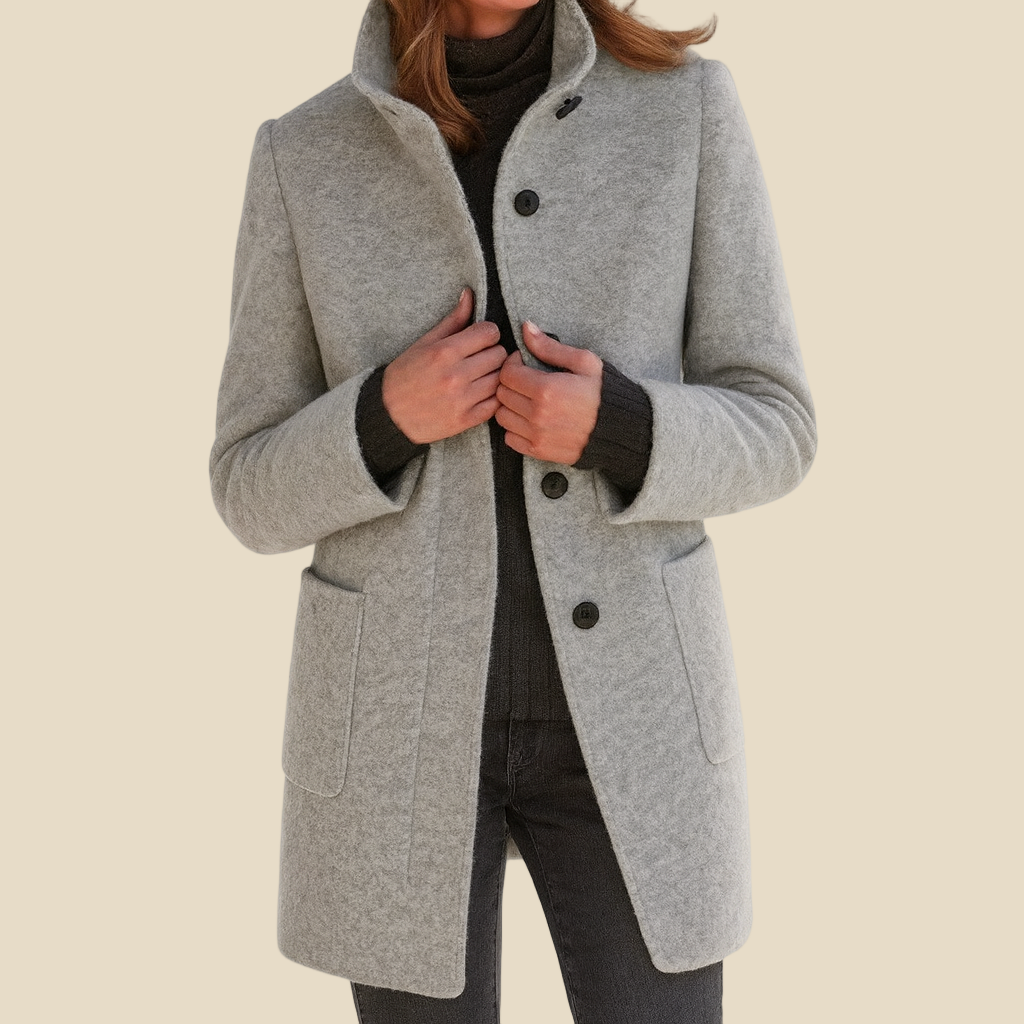 Beatrice – Abrigo de mujer con cuello alto