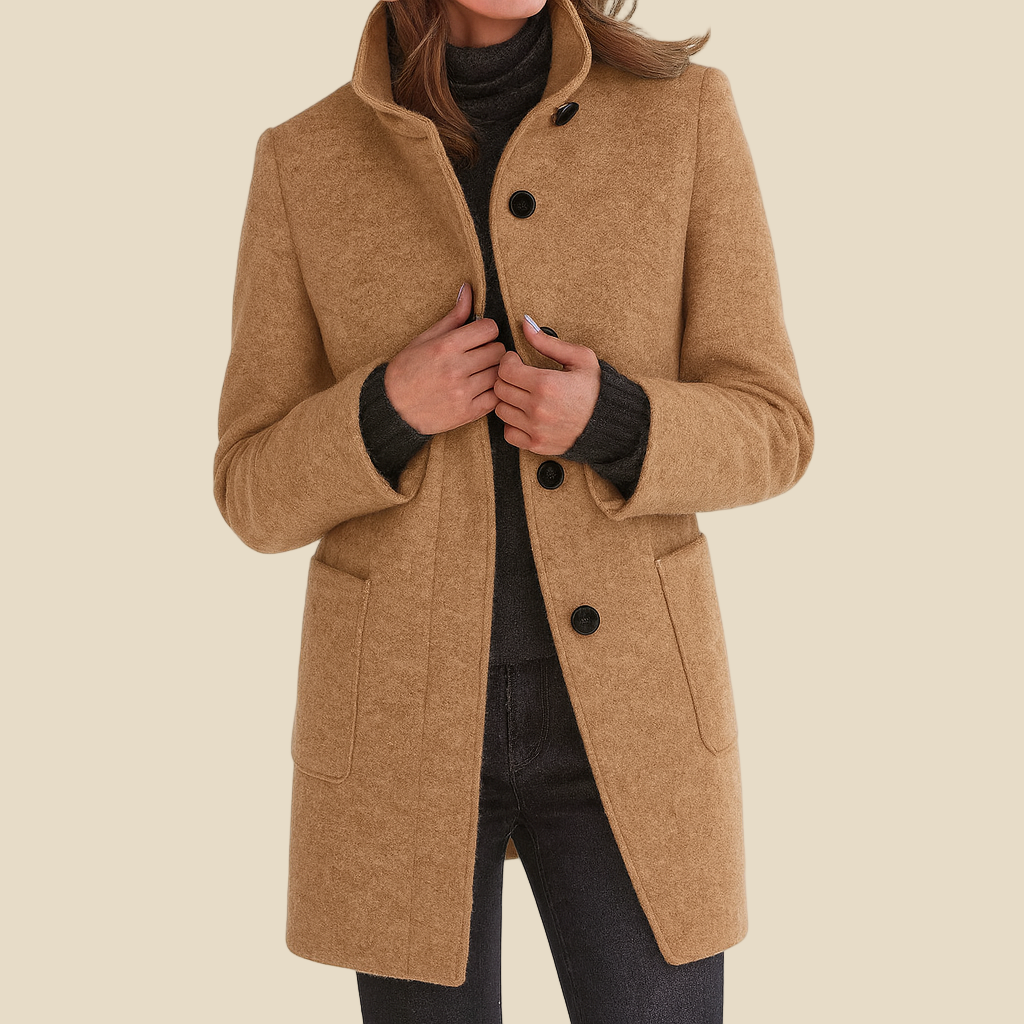 Beatrice – Abrigo de mujer con cuello alto
