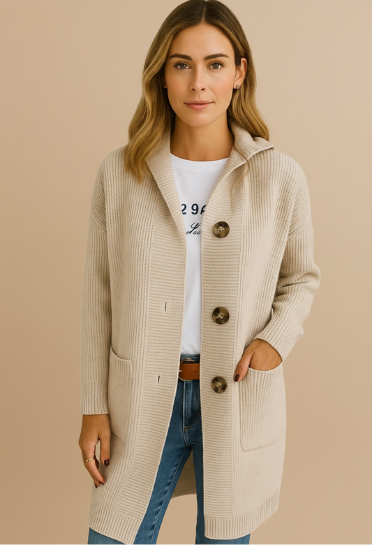 Viola – Cárdigan largo elegante