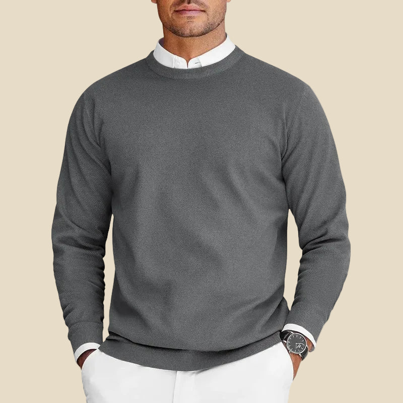 Lorenzo – Jersey Casual de Hombre con Cuello Redondo
