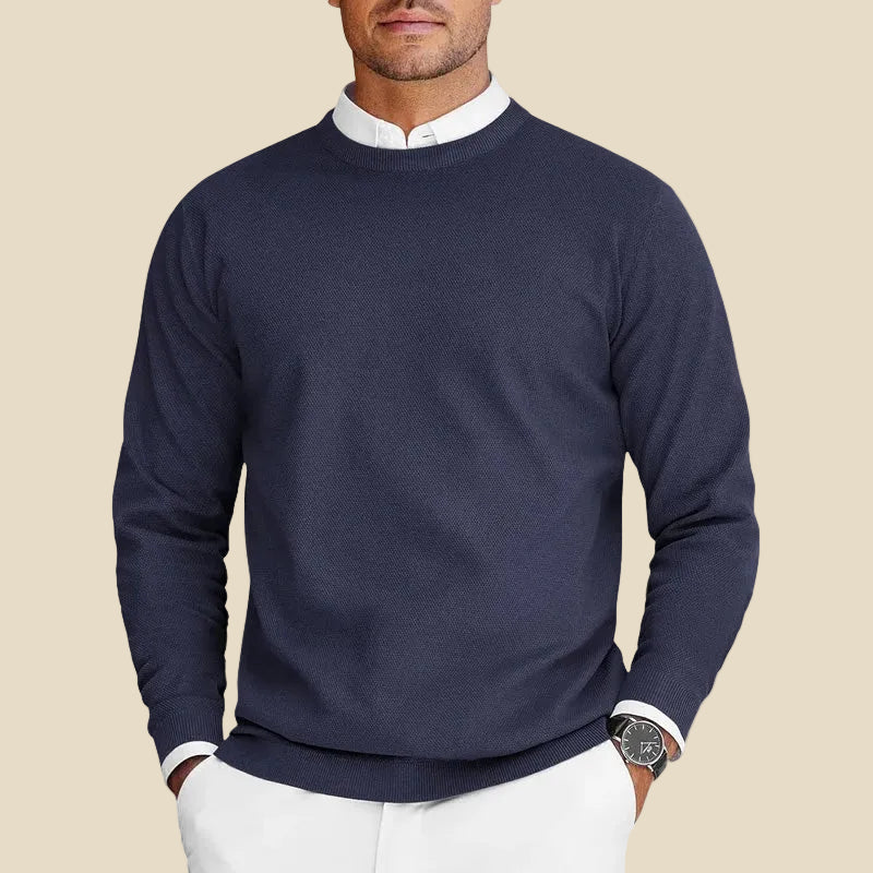 Lorenzo – Jersey Casual de Hombre con Cuello Redondo