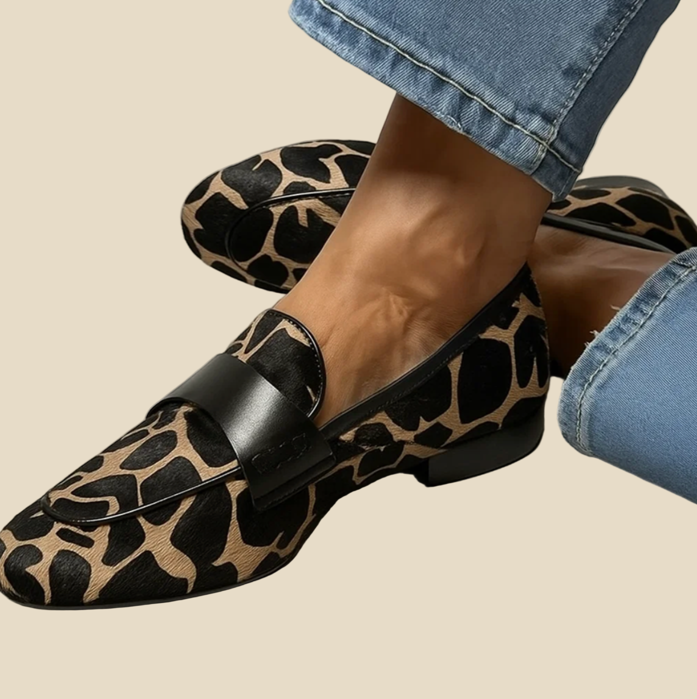 Savanna - Mocasines de Ante con Estampado Safari