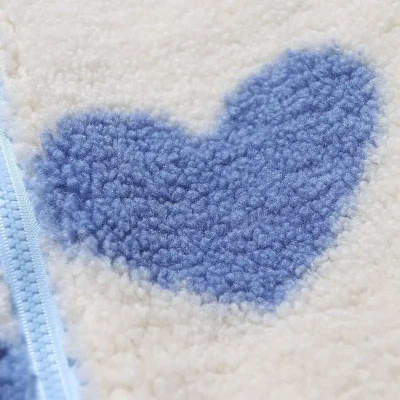 Caterina – Chaqueta reversible suave con corazones