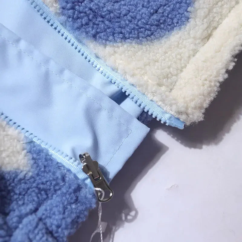 Caterina – Chaqueta reversible suave con corazones