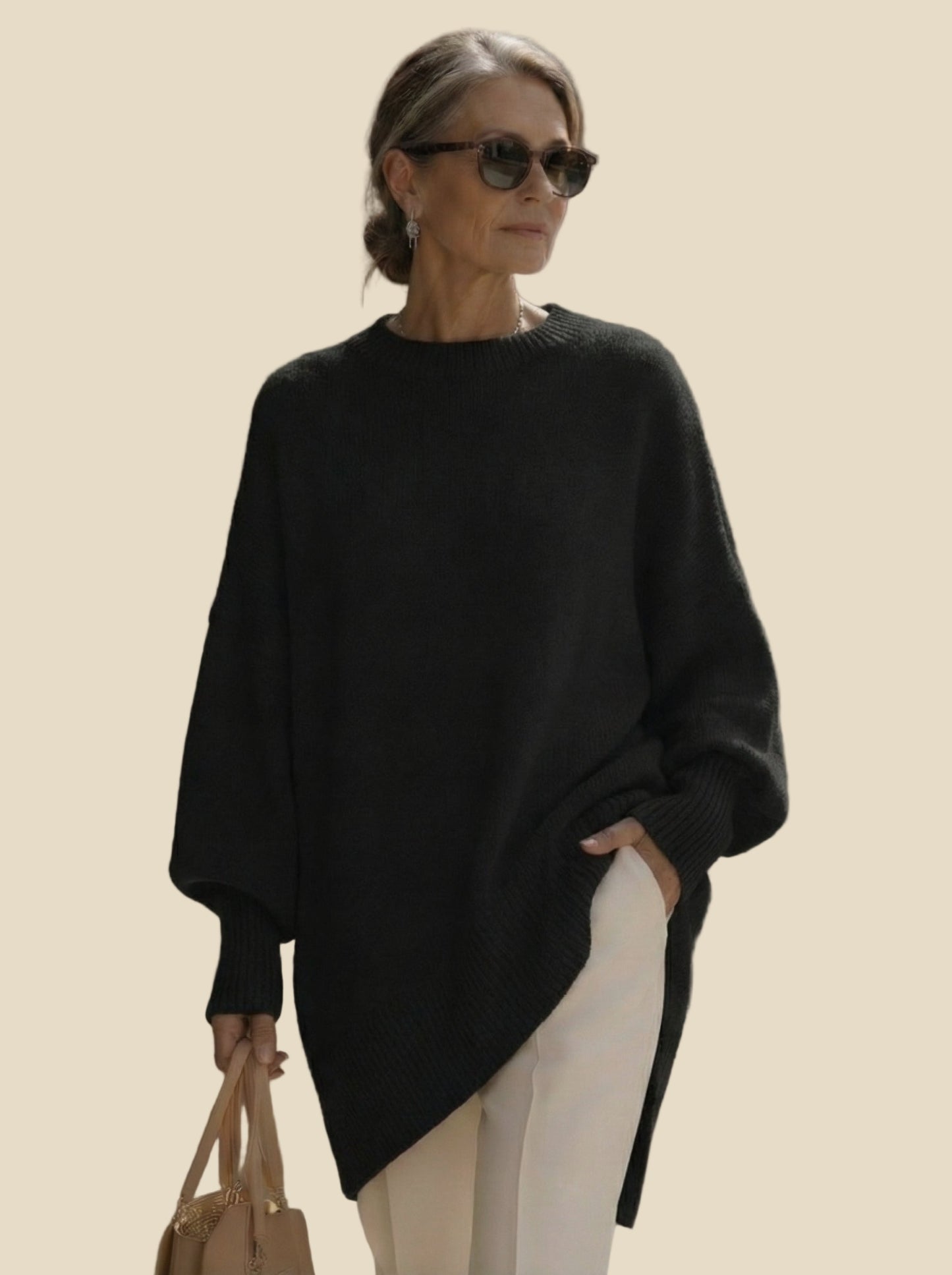 “Alessia” – Jersey Oversize de Lana Premium