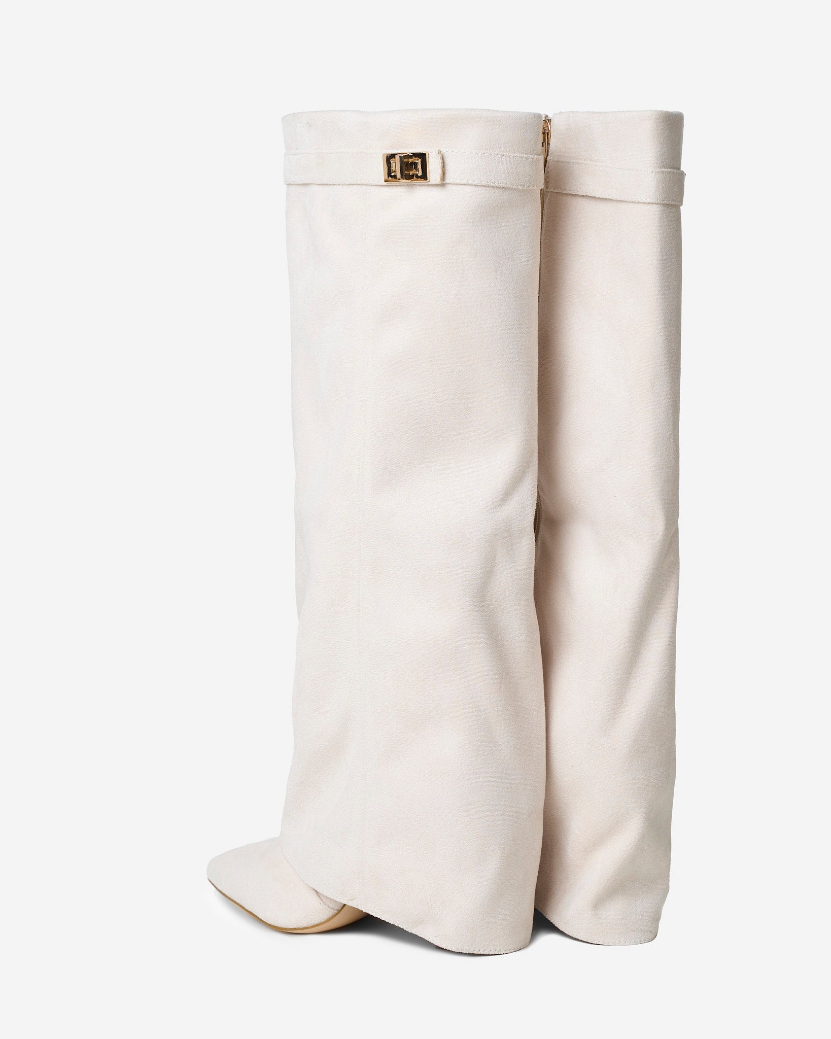 Botas altas de ante Lavista - Crema