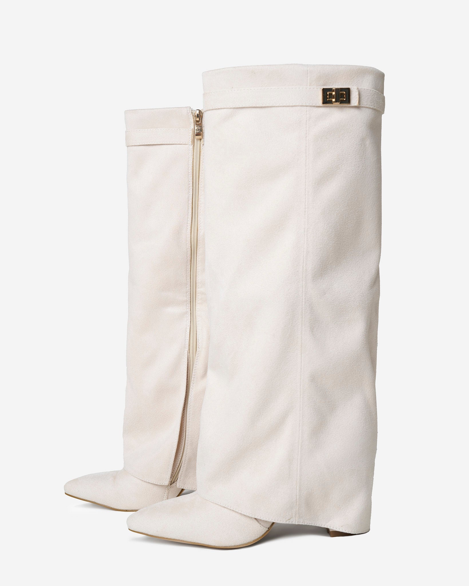 Botas altas de ante Lavista - Crema