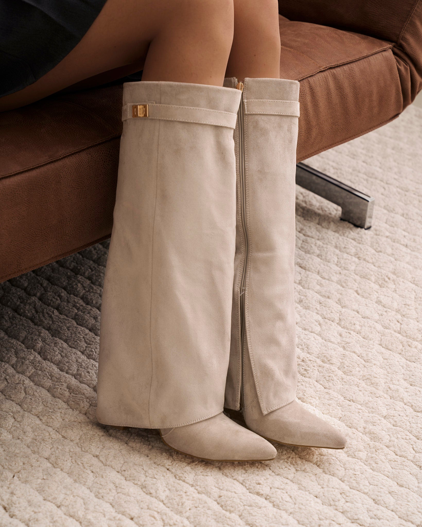 Botas altas de ante Lavista - Gris topo