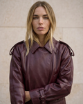 Chaqueta Biker Corta de Piel Sintética