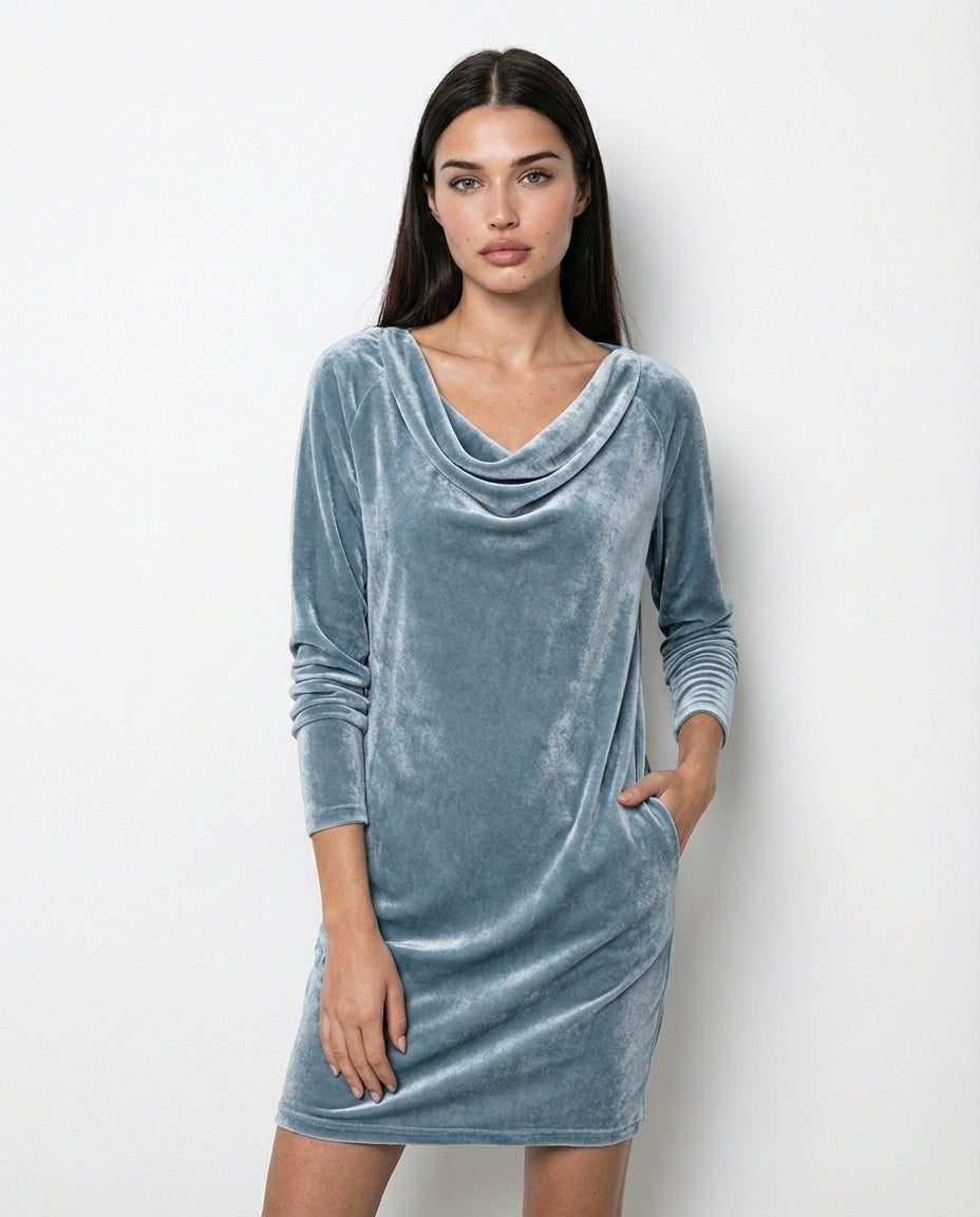 Frosina – Vestido de Terciopelo Elegante & Corte Favorecedor