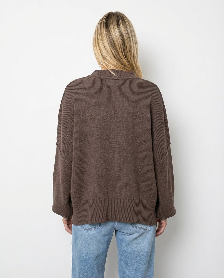 Jersey de Estilo Relajado Martha – Marrón