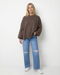 Jersey de Estilo Relajado Martha – Marrón