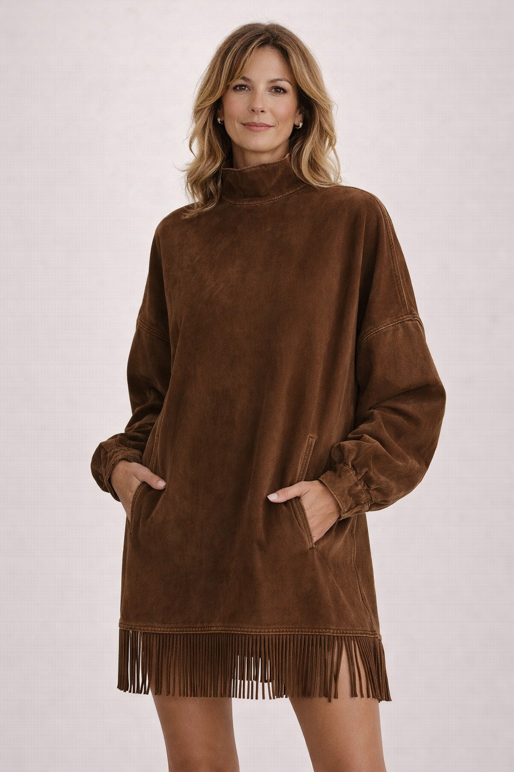 Sheri – Vestido de Ante Suave & Elegancia Confortable